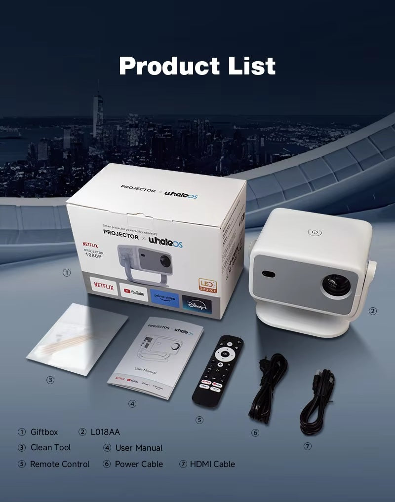 2025 BORSSO Pixel Power | Certified Android 13 Projector 1080p Native 550 ANSI, Fully Automatic, Dolby, HDR Support, HDMI ARC & CEC, 2.4G & 5G WiFi & 5.2 BT, 3D Support