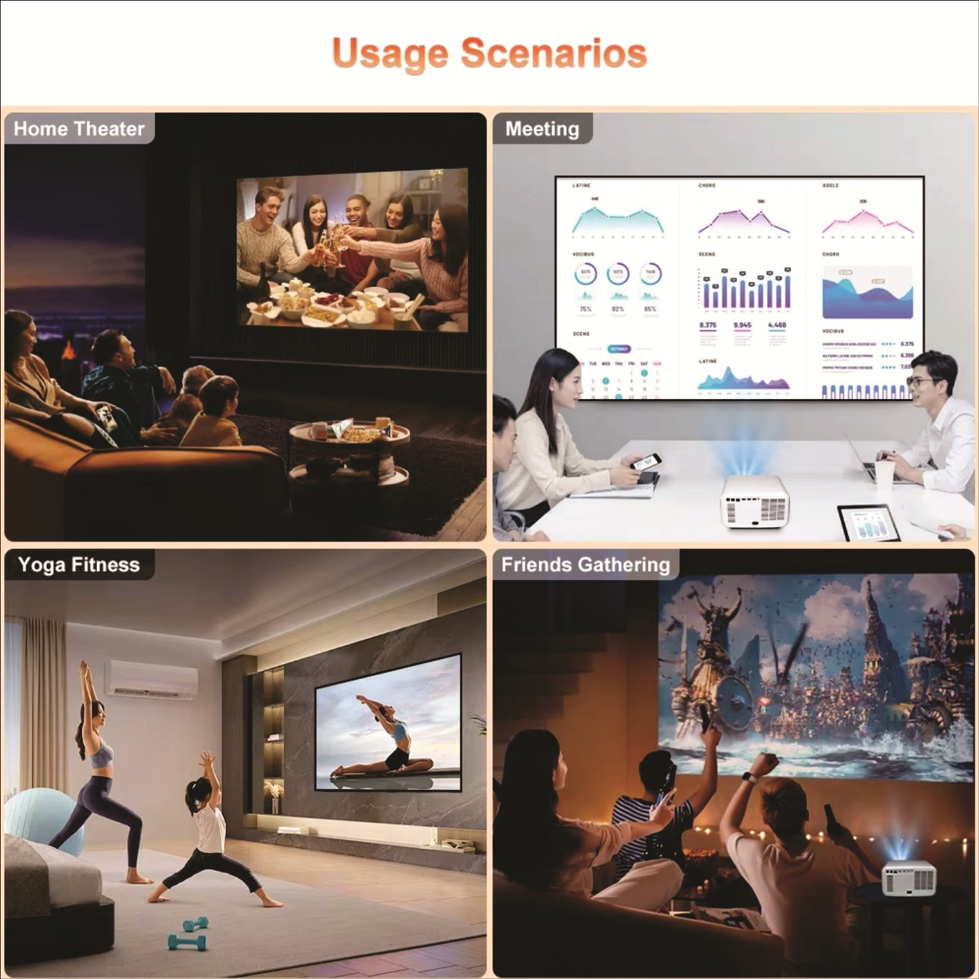 BORSSO ULTIMA CURVE ULTRA, Android 15 (4GB+128GB) Octa Core CPU, Closed Engine, 4K HDR10+, MEMC, Projector 4K Ultra HD, Ultra Bright 3500 ANSI, Full Automatic (OA + AF + TILT), HDMI ARC, BT 5.4