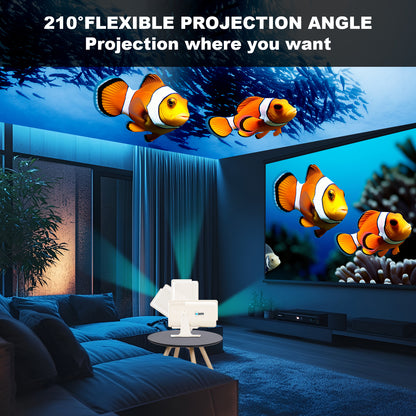 BORSSO Pixel GO PRO Native 1080P Android 13.0, Dual OS, Smart Projector, Voice Control, Full Auto (OA + AF+TILT), 6X Brighter, 4K HDR Support, Netflix, Prime etc, WiFi 6 & BT, HDMI ARC, 3D Support
