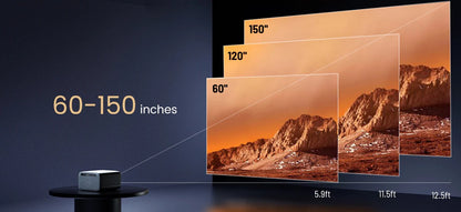 2024 BORSSO ATOM, Android 9, Native 4K IPS 3840*2160p 1600 ANSI, Short Throw Fully Auto Focus & Auto 4D Keystone, 4K HDR10+, HLG HDMI Signal Support, 30 W Surround Sound System, 5G WiFi & 5.1 BT