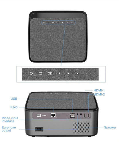 2025 BORSSO® BS28 MAX (Dark Edition) Projector for Home | Full HD 1080p Native | 1400 ANSI | Auto (Focus + Keystone) 4D & 4P Keystone & Zoom| HDMI ARC | 4K HDR (USB) | WiFi 6, Bluetooth