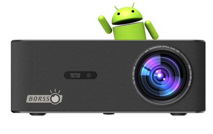 2024 BORSSO BS40 Android Native 1080P Fully Automatic, Semi Closed Engine 4K HDR Projector for Home, Ultra Bright 2000 ANSI, Two-Way HDMI ARC & CEC, BT 5.2, Dual-Band Wi-Fi
