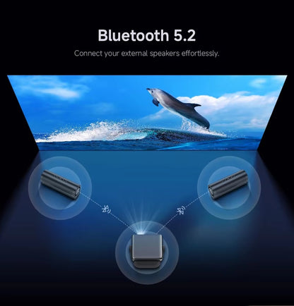 2025 BORSSO Pixel Power | Certified Android 13 Projector 1080p Native 550 ANSI, Fully Automatic, Dolby, HDR Support, HDMI ARC & CEC, 2.4G & 5G WiFi & 5.2 BT, 3D Support
