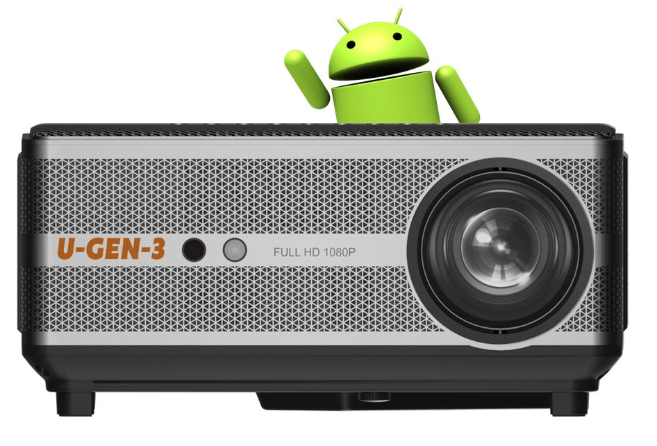 2024 BORSSO ULTIMA GEN-3, Android 9, Fully Closed Engine Projector 1080p Native, 2600 ANSI (2x Brighter), Short Throw, Auto Focus & Keystone, HDMI Support 4K HDR10, HDMI ARC, 6G WiFi & 5.1 Bluetooth