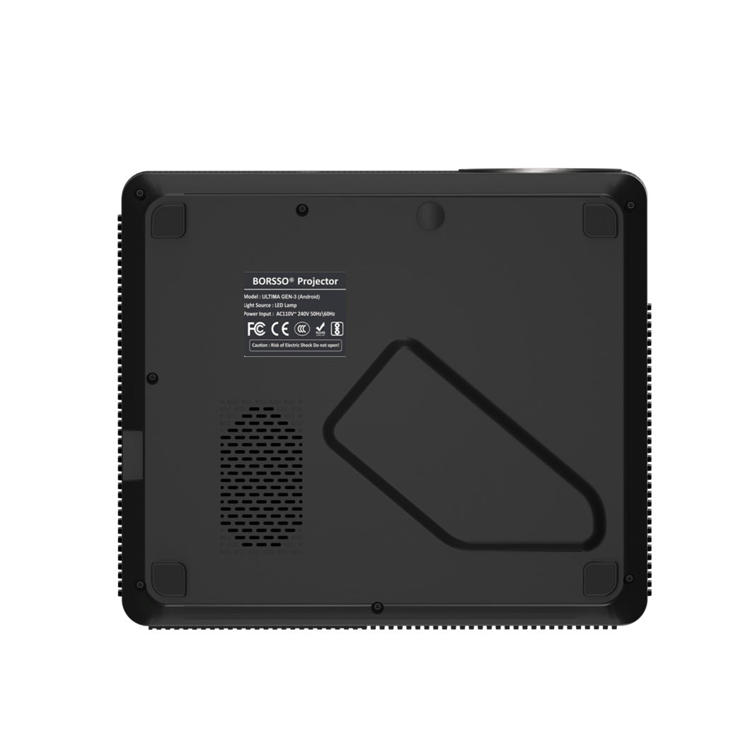 2024 BORSSO ULTIMA GEN-3, Android 9, Fully Closed Engine Projector 1080p Native, 2600 ANSI (2x Brighter), Short Throw, Auto Focus & Keystone, HDMI Support 4K HDR10, HDMI ARC, 6G WiFi & 5.1 Bluetooth