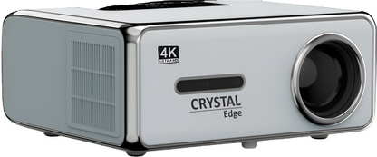BORSSO Crystal Edge, Android 12 (2GB+16GB), 4K HDR 10, Dolby Digital, Semi Closed Engine, 4K Projector for Home, Ultra Bright 1100 ANSI, Full Automatic (OA+AF+TILT), HDMI ARC, BT 5.2, Dual WiFi 6, 3D