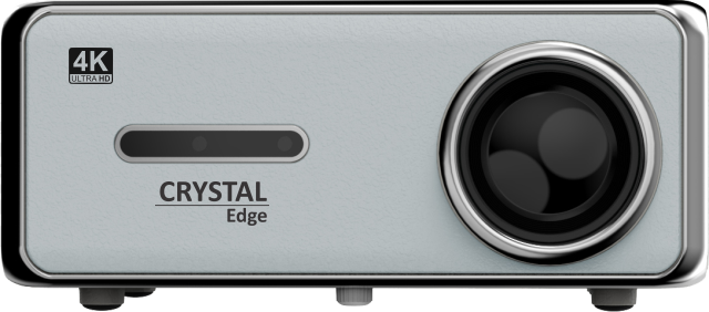BORSSO Crystal Edge, Android 12 (2GB+16GB), 4K HDR 10, Dolby Digital, Semi Closed Engine, 4K Projector for Home, Ultra Bright 1100 ANSI, Full Automatic (OA+AF+TILT), HDMI ARC, BT 5.2, Dual WiFi 6, 3D