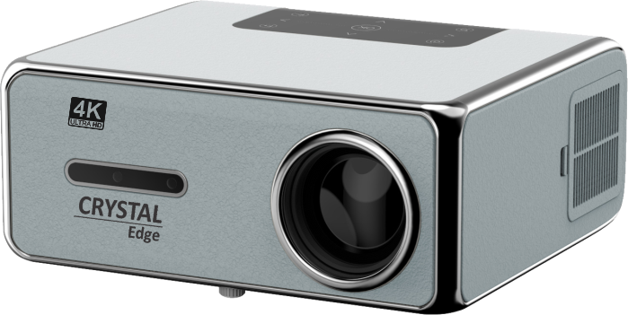 BORSSO Crystal Edge, Android 12 (2GB+16GB), 4K HDR 10, Dolby Digital, Semi Closed Engine, 4K Projector for Home, Ultra Bright 1100 ANSI, Full Automatic (OA+AF+TILT), HDMI ARC, BT 5.2, Dual WiFi 6, 3D
