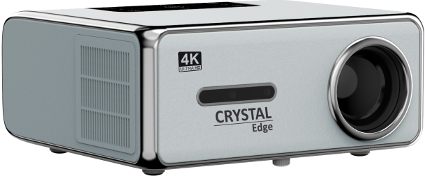 BORSSO Crystal Edge, Android 12 (2GB+16GB), 4K HDR 10, Dolby Digital, Semi Closed Engine, 4K Projector for Home, Ultra Bright 1100 ANSI, Full Automatic (OA+AF+TILT), HDMI ARC, BT 5.2, Dual WiFi 6, 3D